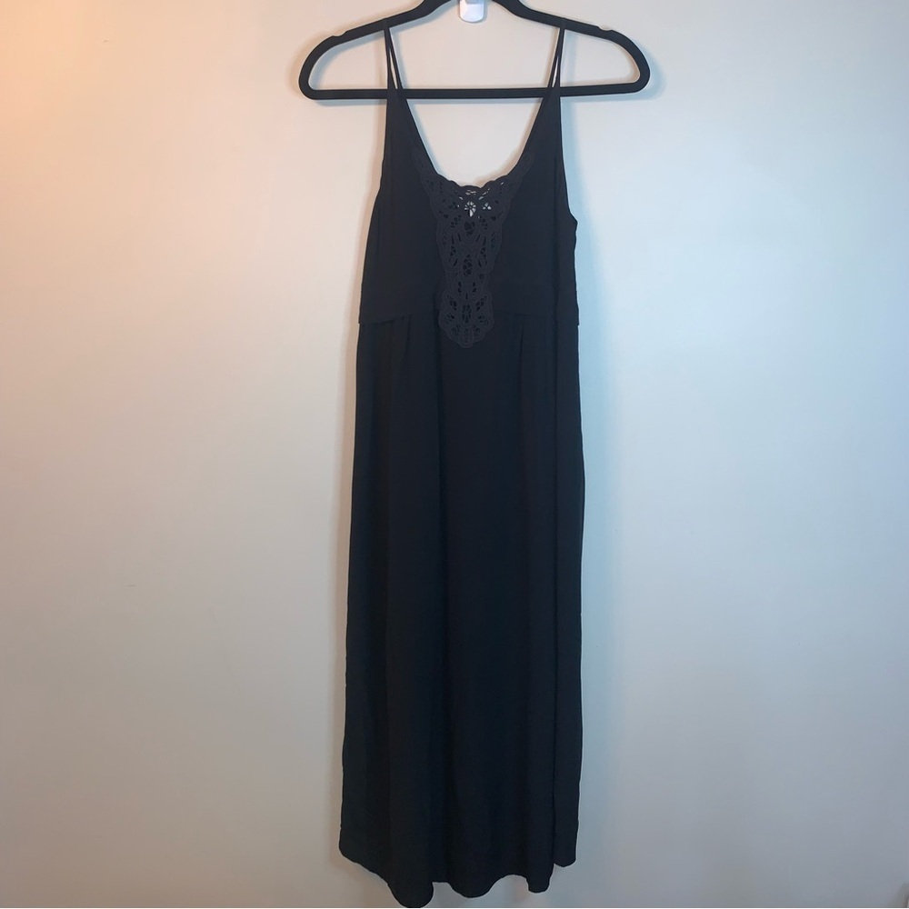 Wilfred Black Silk Dress embroidered